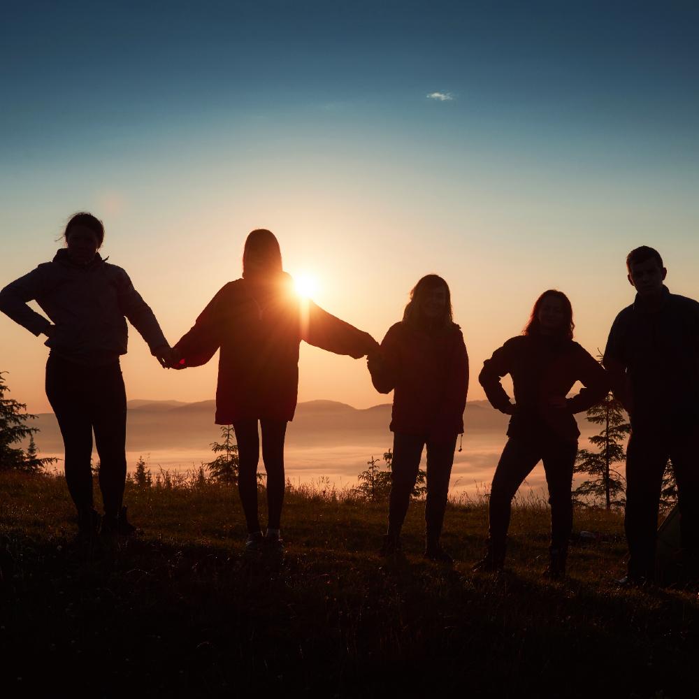 Team building activities like hiking