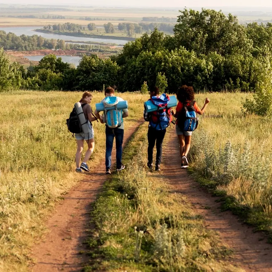 A group of young people on a group event