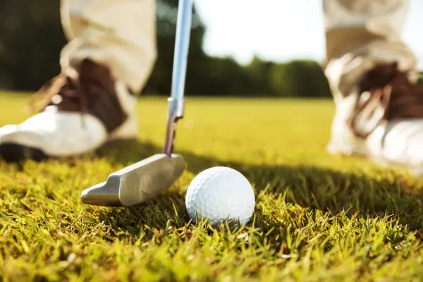 Men on a lads holiday golfing trip