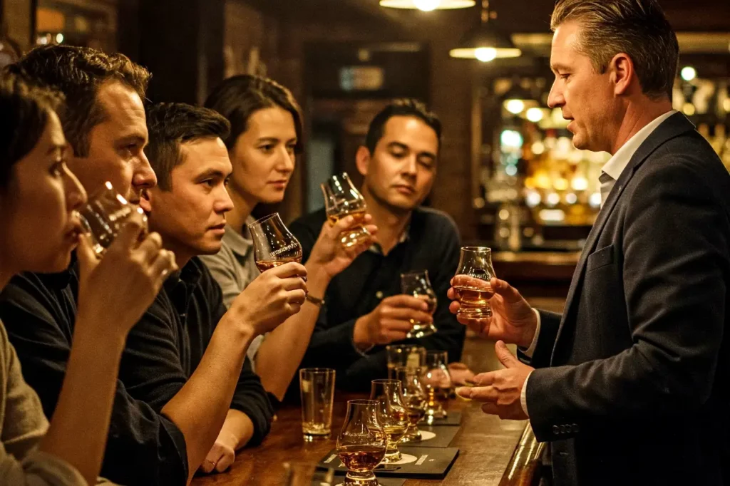 Whiskey tasting as birthday activities for adults